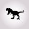 Trex dinosaur black silhouette icon vector. Tyrannosaurus rex vector. Trex black silhouette icon vector. Dinosaur icon