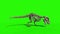 TRex Skeleton Die Side Jurassic World 3D Rendering green Screen