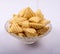 Tri angle corn puff snacks or namkeen in bowl