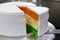 Tri Color layered Sliced sponge cake Independence Day/Republic Day Special 15th August/26th January India