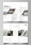 Tri-fold brochure business templates on both sides. Easy editable abstract vector layout in flat design. Colorful