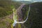 Tri spear shaped roads near the Vee Pass, a v-shaped turn on the road leading to a gap in the Knockmealdown mountains