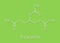 Triacetin glycerin triacetate molecule. Skeletal formula.