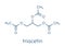 Triacetin glycerin triacetate molecule. Skeletal formula.