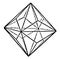Triakis-octahedron vintage illustration