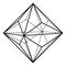 Triakisoctahedron vintage illustration