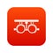 Trial frame for checking patient vision icon digital red