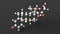 triamcinolone molecular structure, glucocorticoid, ball and stick 3d model, structural chemical formula with colored atoms