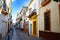 Triana barrio Seville facades Andalusia Spain