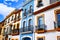 Triana barrio Seville facades Andalusia Spain