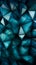 Triangle abstract pattern deep blue, green, white, and refreshing cyan