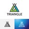 Triangle Abstract Tent Nature Adventure Camping Logo