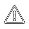 Triangle alert symbol isolated icon