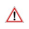 Triangle attention sign with exclamation mark symbol
