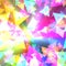 Triangle celebration colorful confetti glowing