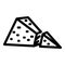 Triangle cheese icon, outline style