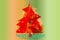 Triangle christmas tree and isolated multi colored background