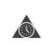 Triangle clock vector icon