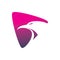 Triangle color shape eagle heaf logo design