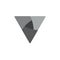 Triangle curves 3d logo vector