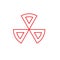 Triangle danger shape logo vector