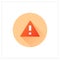 Triangle danger sign flat icon