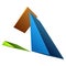 Triangle, delta, triangular logo, logotype, Triangle vector illustration