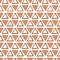 Triangle design template in caramel brown colors. Seamless pattern with fabric texture.