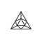 Triangle diamond line icon