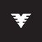 Triangle eagle logo design template