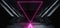 Triangle Entrance Futuristic Laser Neon Glowing Purple Sci Fi Dark Empty Spaceship Alien Corridor Tunnel Reflective Concrete