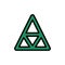 Triangle esoteric symbol icon. Simple color with outline vector elements of esoteric icons for ui and ux, website or mobile