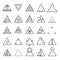Triangle experimental icons