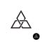 Triangle geometric knot outline logo.