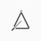 Triangle instrument icon, music, percussion