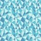 Triangle low poly pattern. Geometric triangular seamless texture. Abstract blue mosaic background. Vector illustration.