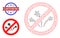 Triangle Mesh Stop Fireworks Icon and Unclean Bicolor 12 Days of New Year Watermark