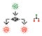 Triangle Mosaic Coronavirus Replication Icon