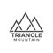 Triangle mountain graphic design template vector
