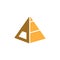 Triangle piramid icon and symbol vector template
