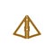 Triangle piramid icon and symbol vector template