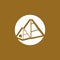 Triangle piramid icon and symbol vector template