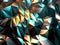 Triangle Poligon Colorful Abstract futuristic Background