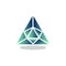 Triangle precious stone flat icon