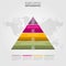 Triangle pyramid steps Business Infographics strategy design