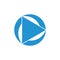 Triangle rotation design logo vector