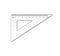 Triangle ruler ten cm. Vector math geometry transparent plastic school and office accessories. Centimeter scale. Graphic realistic