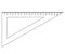 Triangle rulers and protractor, rulers marked in centimeters