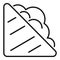 Triangle sandwich bar icon, outline style