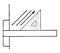 Triangle Set Up for 45 Degrees, constructing an isosceles right triangle,  vintage engraving